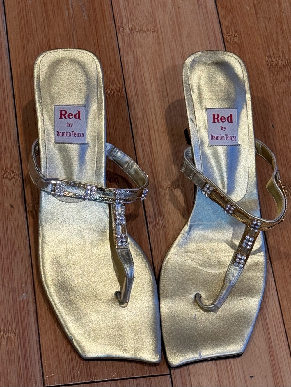 Ramon Tenza Metallic Gold Sandals